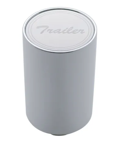 UP23761-"Trailer" 3" Air Valve Knob - Stainless Plaque With Cursive Script