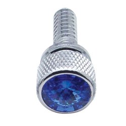 UP23802-1/4"-20 Knurled Head Dash Screw For Peterbilt - Blue Crystal (14-Pack)