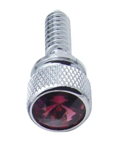 UP23805-1/4"-20 Knurled Head Dash Screw For Peterbilt - Purple Crystal (14-Pack)