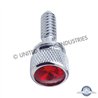 UP23806-1/4"-20 Knurled Head Dash Screw For Peterbilt - Red Crystal (14-Pack)
