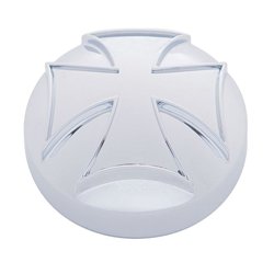 UP23055-Chrome Iron Cross Air Valve Knob Cover