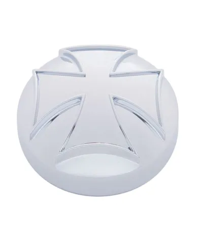 UP23055-Chrome Iron Cross Air Valve Knob Cover