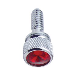 UP23806B-1/4"-20 Knurled Head Dash Screw For Peterbilt - Red Crystal (Bulk)