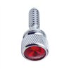 UP23806B-1/4"-20 Knurled Head Dash Screw For Peterbilt - Red Crystal (Bulk)