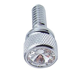 UP23807-1/4"-20 Knurled Head Dash Screw For Peterbilt - Clear Crystal (14-Pack)