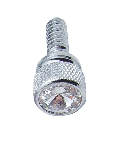 UP23807-1/4"-20 Knurled Head Dash Screw For Peterbilt - Clear Crystal (14-Pack)