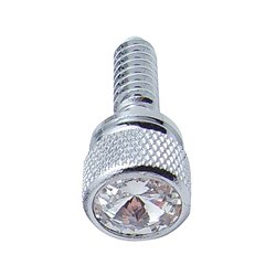 UP23807B-1/4"-20 Knurled Head Dash Screw For Peterbilt - Clear Crystal (Bulk)