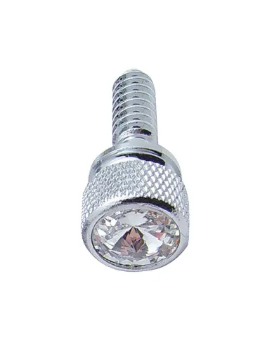 UP23807B-1/4"-20 Knurled Head Dash Screw For Peterbilt - Clear Crystal (Bulk)