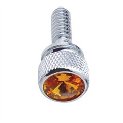 UP23808-1/4"-20 Knurled Head Dash Screw For Peterbilt - Amber Crystal (14-Pack)