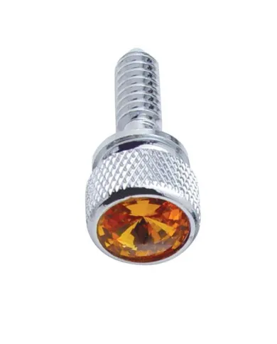 UP23808-1/4"-20 Knurled Head Dash Screw For Peterbilt - Amber Crystal (14-Pack)