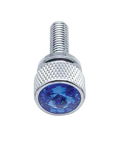 UP23809-3/4" Short M6-1.0 Dash Screw For Kenworth - Blue Crystal (12-Pack)