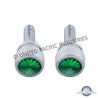 UP23810P-3/4" Short M6 Dash Screw With Crystal For Kenworth - Green Crystal (2-Pack)