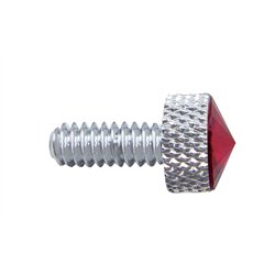 UP23812-3/4" Short M6-1.0 Dash Screw For Kenworth - Red Crystal (12-Pack)
