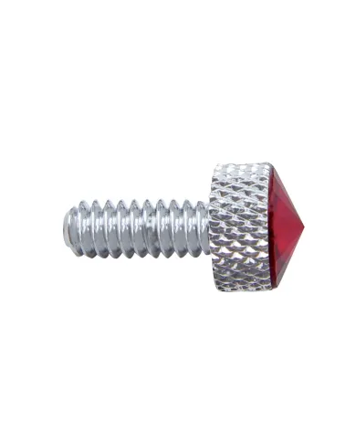 UP23812-3/4" Short M6-1.0 Dash Screw For Kenworth - Red Crystal (12-Pack)