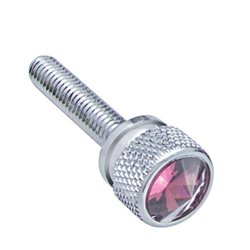 UP23818B-1-3/16" Long M6 Dash Screw With Crystal For Kenworth - Purple Crystal(Bulk)