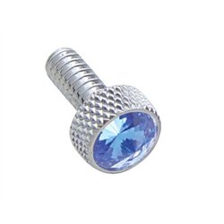 UP23832-Small Dash Screw With Blue Crystal For Peterbilt (2-Pack)
