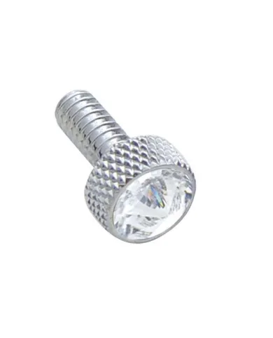 UP23833-Small Dash Screw With Clear Crystal For Peterbilt (2-Pack)