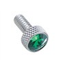 UP23834-Small Dash Screw With Green Crystal For Peterbilt (2-Pack)