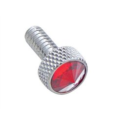 UP23836-Small Dash Screw With Red Crystal For Peterbilt (2-Pack)