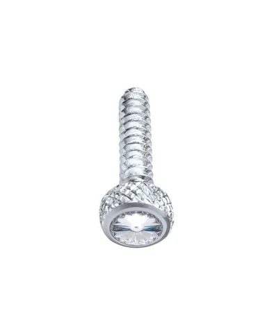 UP23840-Chrome Short Dash Screw For Freightliner With Clear Crystal (2-Pack)
