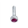 UP23842-Chrome Short Dash Screw For Freightliner With Purple Crystal (2-Pack)