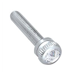 UP23867-M5-0.8 Dash Screw With Color Crystal For Kenworth - Clear Crystal (6-Pack)