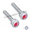 UP23870-M5-0.8 Dash Screw With Color Crystal For Kenworth - Red Crystal (6-Pack)