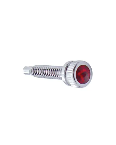UP23877-Short Dash Screw With Red Crystal For Navistar International (6-Pack)