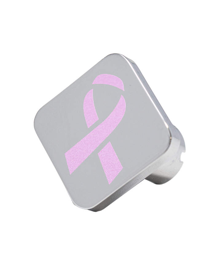 DLPCK-BC-S-Breast Cancer Square Knob Only Ribbon