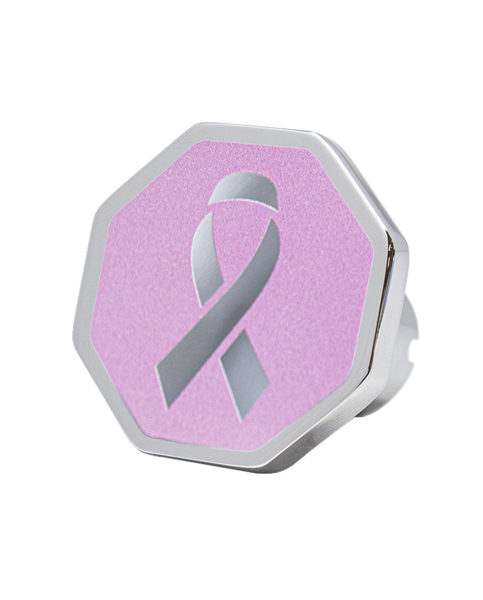 DLPCK-BC-O-508-Breast Cancer Octagon Logo Knob Pink Background