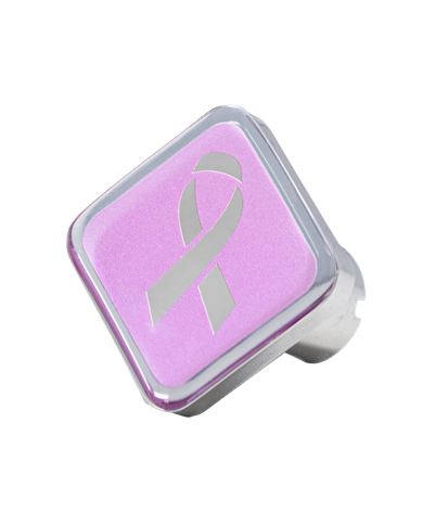 DLPCK-BC-S-508-Breast Cancer Logo Square Knob Pink Background DLPCK-BC-S-508-Breast Cancer Logo Square Knob Pink Background