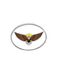 DLPCK-BO-BE-108-Oval Belt Buckle Eagle Logo White 108 DLPCK-BO-BE-108-Oval Belt Buckle Eagle Logo White 108
