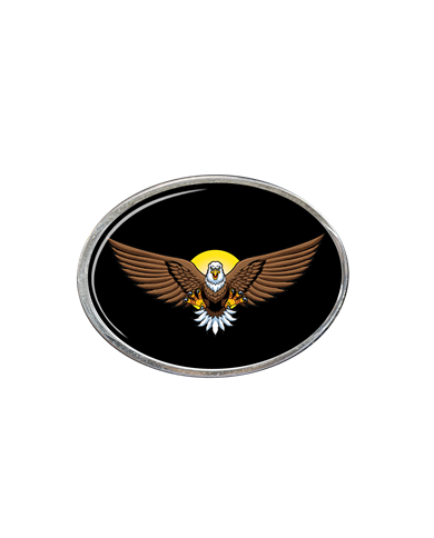 DLPCK-BO-BE-6090-Oval Belt Buckle Eagle Logo Black190