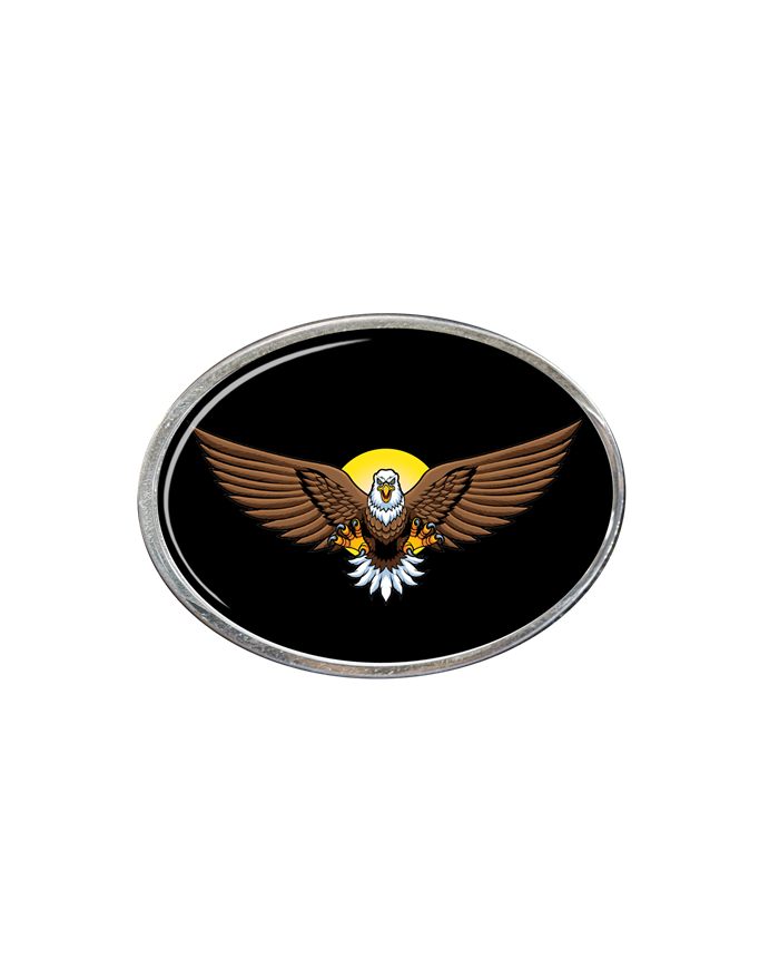 DLPCK-BO-BE-6090-Oval Belt Buckle Eagle Logo Black190 DLPCK-BO-BE-6090-Oval Belt Buckle Eagle Logo Black190