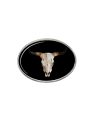 DLPCK-BO-BH-6090-Oval Belt Buckle Bullhorn Logo Black190 DLPCK-BO-BH-6090-Oval Belt Buckle Bullhorn Logo Black190