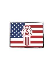 DLPCK-BR-K-USA-Rectangular Belt Buckle KW Logo US Flag Red/Chrome DLPCK-BR-K-USA-Rectangular Belt Buckle KW Logo US Flag Red/Chrome