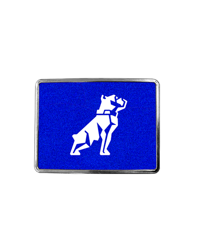 DLPCK-BR-M2-7747-Rectangular Belt Buckle MK Bulldog Logo Blue 647 DLPCK-BR-M2-7747-Rectangular Belt Buckle MK Bulldog Logo Blue 647