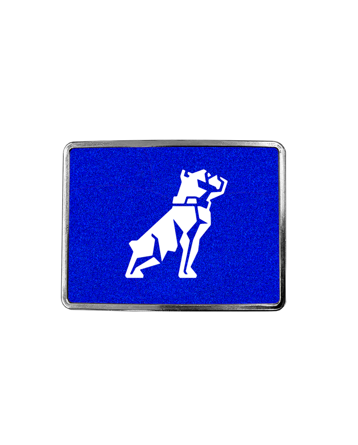 DLPCK-BR-M2-7747-Rectangular Belt Buckle MK Bulldog Logo Blue 647 DLPCK-BR-M2-7747-Rectangular Belt Buckle MK Bulldog Logo Blue 647