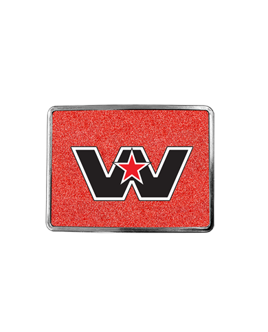 DLPCK-BR-WS-5781-Rectangular Belt Buckle WS Logo Metallic Red 481
