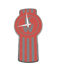 DLPCK-CK12-K-5781-KW Clock 12 inch Metallic Red 481