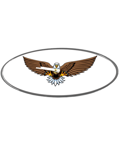 DLPCK-CO8-BE-108-Eagle Clock 8 inch White 108