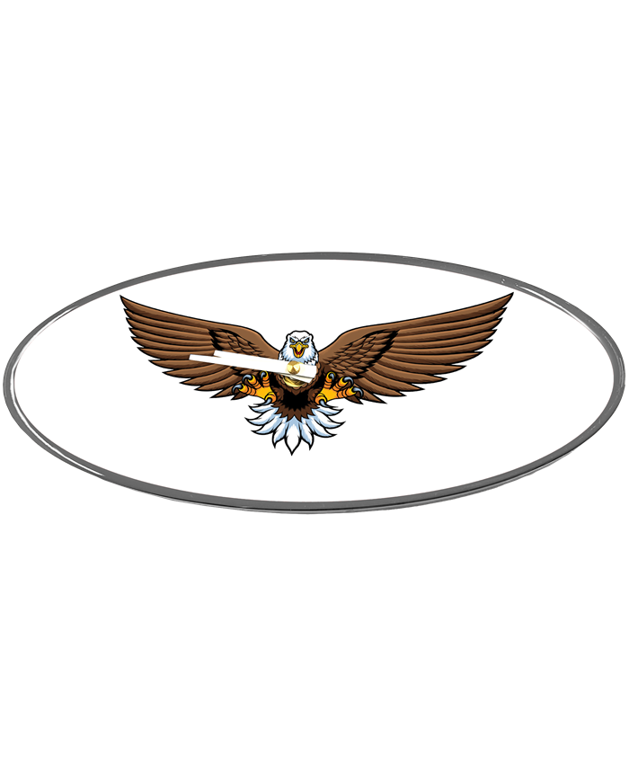 DLPCK-CO8-BE-108-Eagle Clock 8 inch White 108