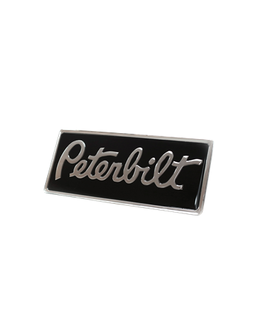 DLPCK-EEMPR-6090-Peterbilt Rectangular Black Chrome Engraved Emblem (190)