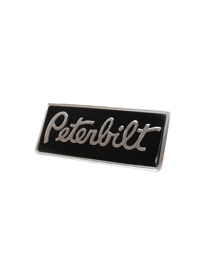 DLPCK-EEMPR-6090-Peterbilt Rectangular Black Chrome Engraved Emblem (190)