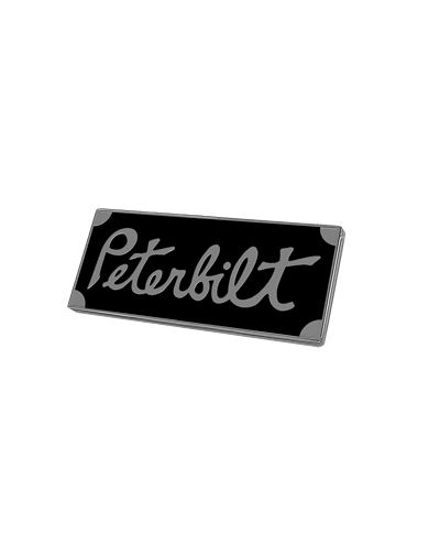 DLPCK-EEMPROS-6090-Peterbilt Old Style Engraved Emblem Rect. Black Chrome (19
