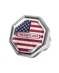 DLPCK-FL1-O-USA-Freightliner Logo Octagon Knob US Flag Red/Chrome