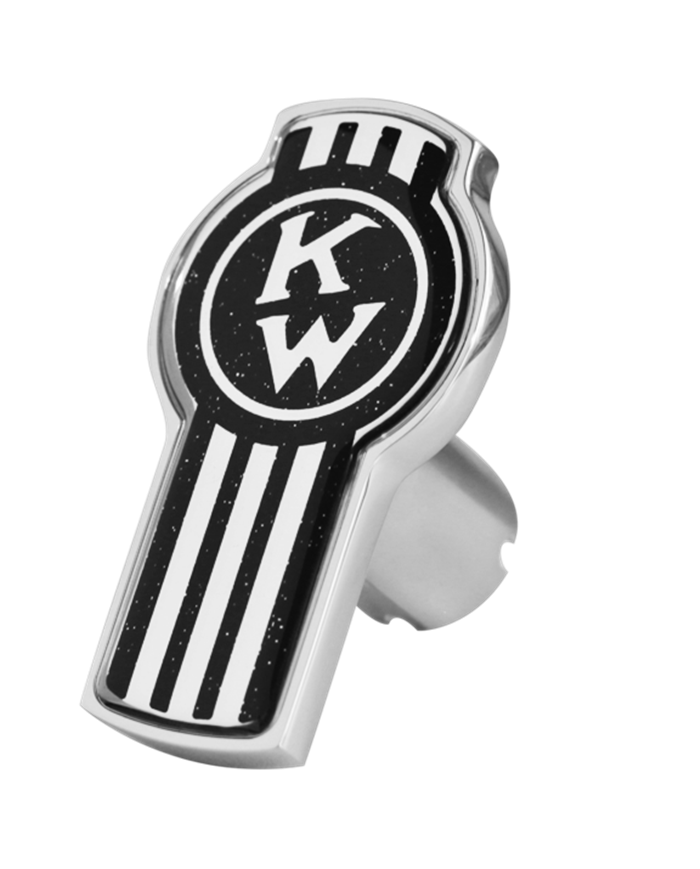 DLPCK-KW-LS-5778-Kenworth Logo Shape Knob Metallic Black 195