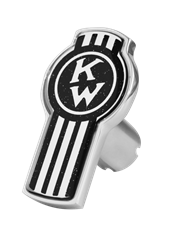 DLPCK-KW-LS-5778-Kenworth Logo Shape Knob Metallic Black 195