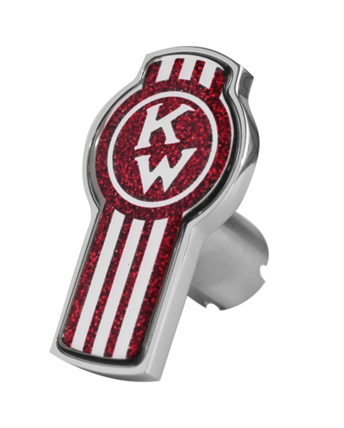 DLPCK-KW-LS-5781-Kenworth Logo Shape Knob Metallic Red 481 DLPCK-KW-LS-5781-Kenworth Logo Shape Knob Metallic Red 481