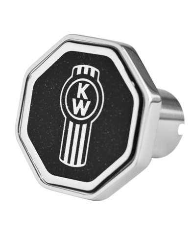 DLPCK-KW1-O-5778-Kenworth Logo Octagon Knob Metallic Black 195 DLPCK-KW1-O-5778-Kenworth Logo Octagon Knob Metallic Black 195